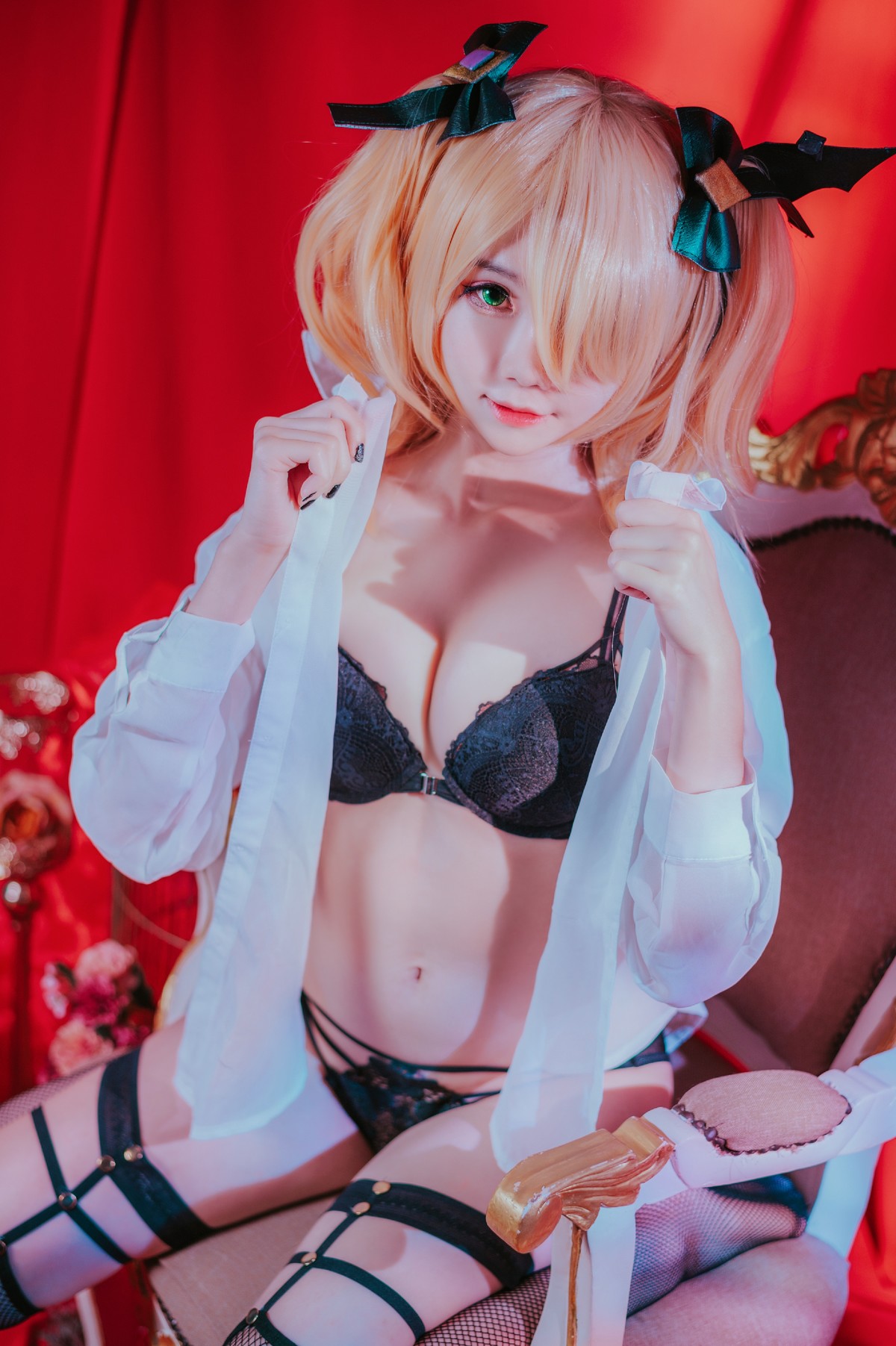 Cosplay Sally多啦雪 Fischl Gothic Lingerie