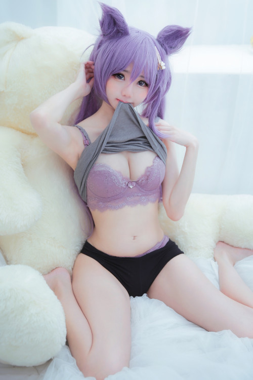 Read more about the article Sally多啦雪 Cosplay Keqing 刻晴 Lingerie Ver.